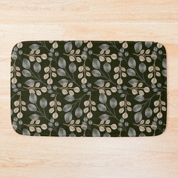 Item preview, Eucalyptus Leaves Dark Olive Green Seamless Pattern Art designed and sold by ​Jyoti Digital Artist.