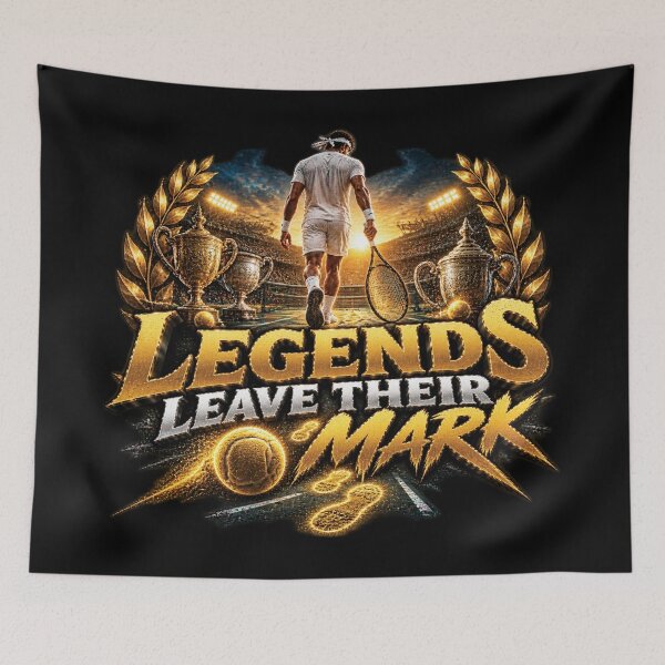 Item preview, Legends Leave Their Mark | Tennis Champion Motivation Design designed and sold by M. Mamdouh Artworks.