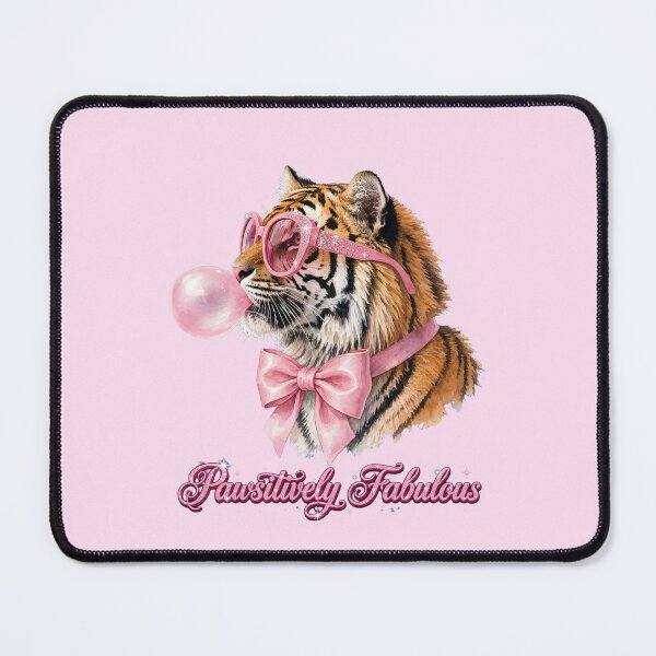 Item preview, Pawsitively Fabulous Pink Tiger - Cute Coquette Tiger designed and sold by Vibe-Vary.