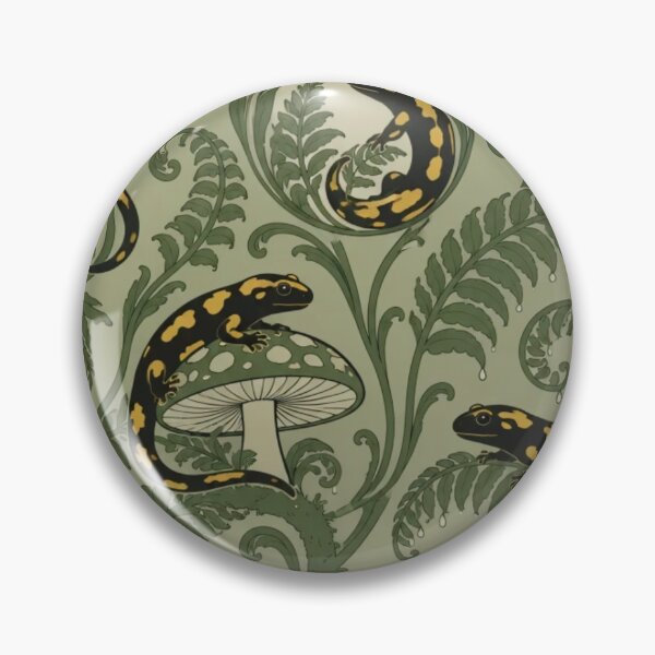 Item preview, Fire Salamander Art Nouveau Seamless Pattern | Woodland Amphibian Forest Repeat designed and sold by StickyGuys.