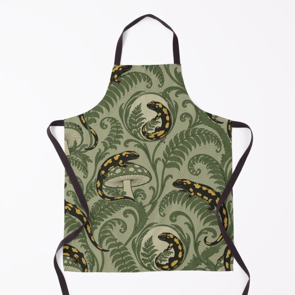 Item preview, Fire Salamander Art Nouveau Seamless Pattern | Woodland Amphibian Forest Repeat designed and sold by StickyGuys.