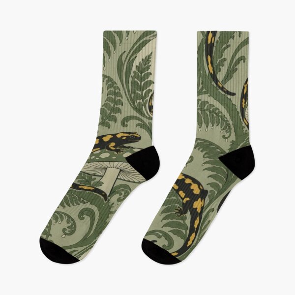 Item preview, Fire Salamander Art Nouveau Seamless Pattern | Woodland Amphibian Forest Repeat designed and sold by StickyGuys.