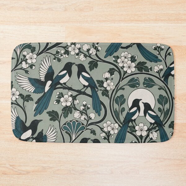 Item preview, Two Magpies Art Nouveau Seamless Pattern | Two for Joy Vintage Bird Repeat designed and sold by StickyGuys.