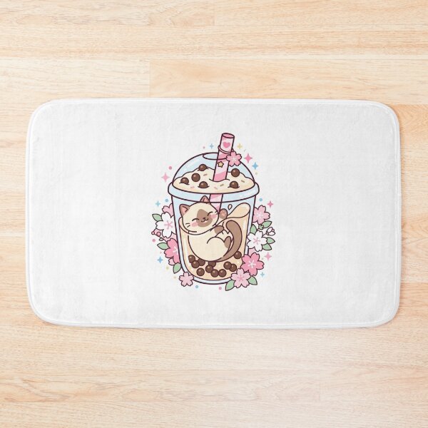Item preview, Cute Kawaii Cat Sleeping in Boba Tea designed and sold by RoyalDeluxGo.