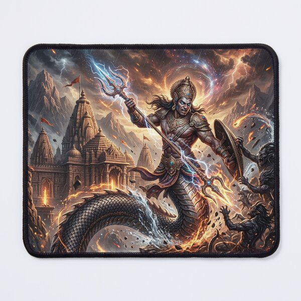 Item preview, Naga Warrior - Indian Mythology Dark Art designed and sold by Lucid Dream Pixel.