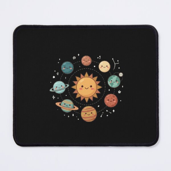 Item preview, Cute Solar System Planets Smiling Sun Kawaii Space Illustration designed and sold by ArtivaaStudio.