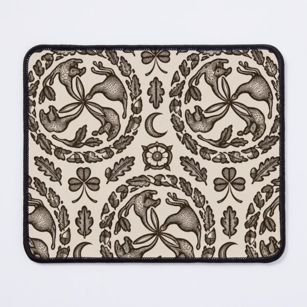 Item preview, Three Hares Medieval Seamless Pattern | Vintage Woodcut Hare Symbol Repeat designed and sold by StickyGuys.