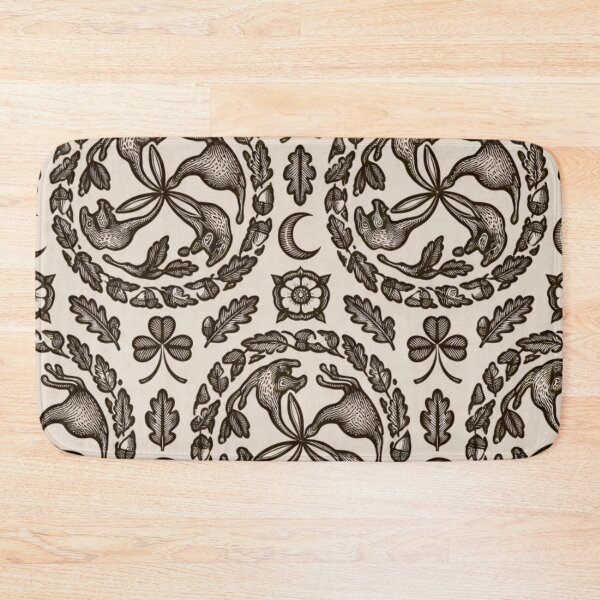Item preview, Three Hares Medieval Seamless Pattern | Vintage Woodcut Hare Symbol Repeat designed and sold by StickyGuys.