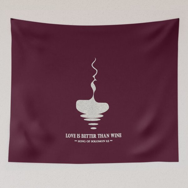 Item preview, Love Is Better Than Wine | Song of Solomon 1:2 | Abstract Minimal hidden optical illusion of Kiss Art | silver white designed and sold by ZechJohnRB.