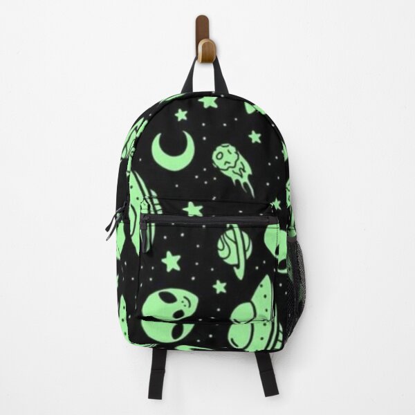 Item preview, Neon Green Alien Space Seamless Pattern – Glow UFO Moon Sci-Fi Design designed and sold by frantuliuss.