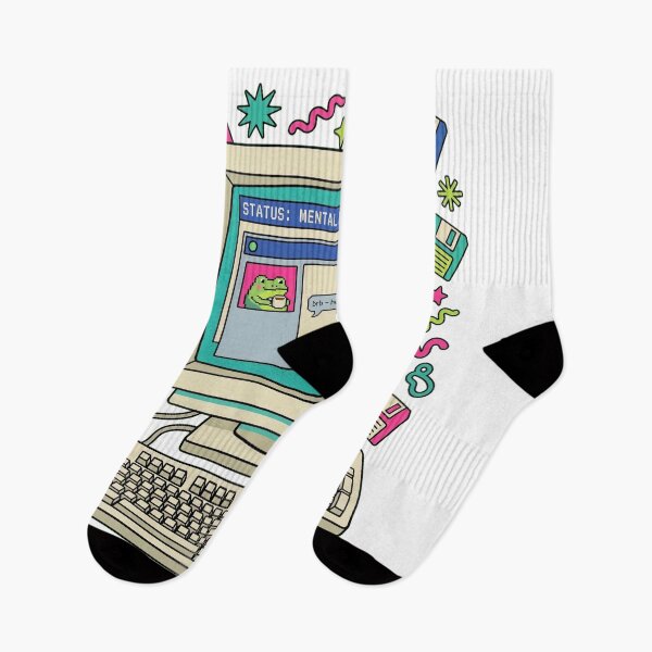 Item preview, STATUS: Mentally Unavailable - Retro 90s Computer Frog designed and sold by LaunchLabs26.