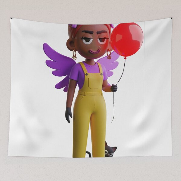 Item preview, Clown Angel Balloons Doll and Cat designed and sold by GorgezBoo.