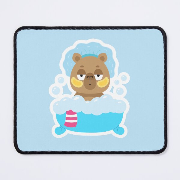 Item preview, Cute Capybara Taking Bubble Bath in Shower Cap designed and sold by MayartLab.
