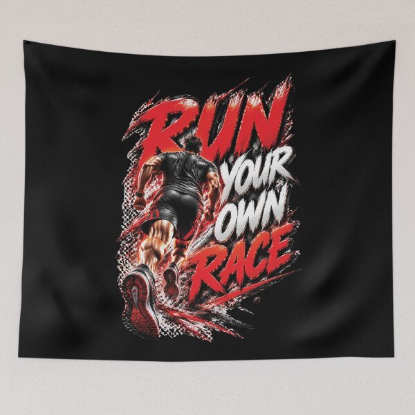Item preview, Run Your Own Race | Running Motivation Athlete Design designed and sold by M. Mamdouh Artworks.