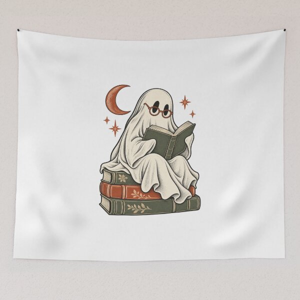 Item preview, Reading Ghost - Cozy Halloween Book Lover designed and sold by cybersilverhand.