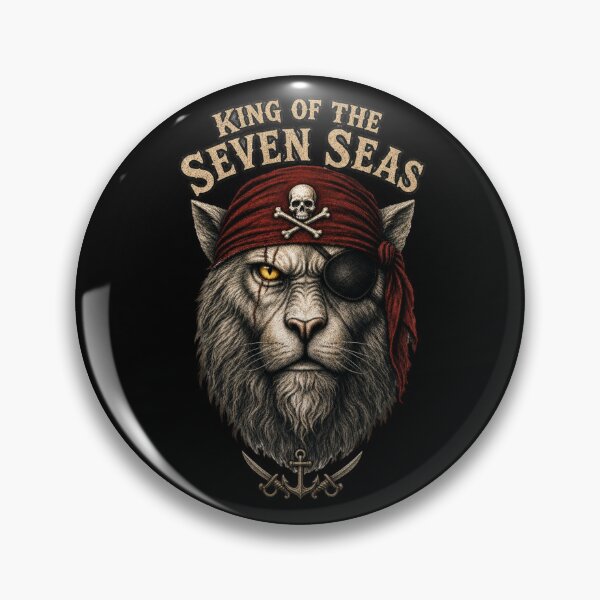 Item preview, King of the Seven Seas Pirate Lion Design designed and sold by FREENATION2026.