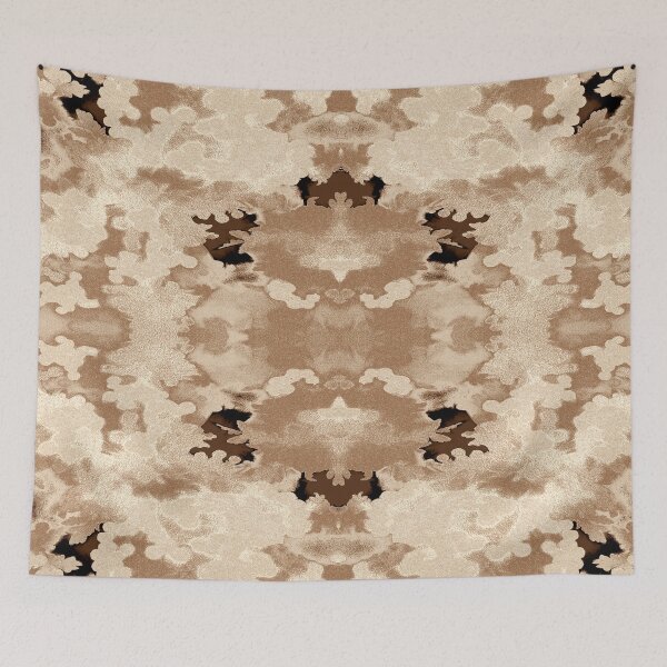 Item preview, Sand Lichen Kaleidoscope – Elegant Botanical Pattern designed and sold by SulkaCreative.