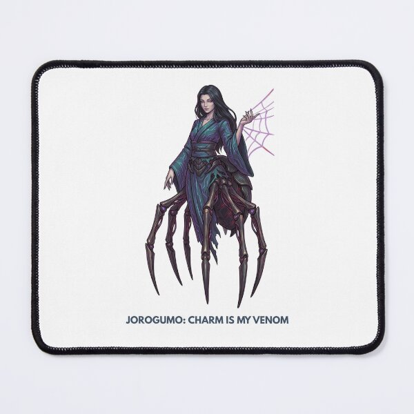 Item preview, Cyber Jorogumo — Charm Is My Venom | Biomechanical Spider Yokai Art designed and sold by CalmFrameArt.
