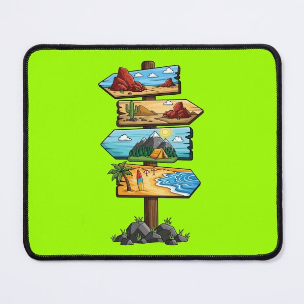 Item preview, Adventure Travel Signpost – Beach, Desert, Mountain & Camping designed and sold by aloksahu123.