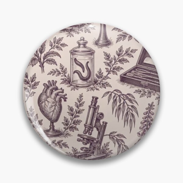 Item preview, Victorian Medicine Toile Seamless Pattern | Vintage Medical Instruments Toile de Jouy designed and sold by StickyGuys.