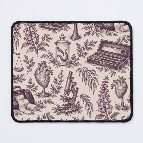 Item preview, Victorian Medicine Toile Seamless Pattern | Vintage Medical Instruments Toile de Jouy designed and sold by StickyGuys.