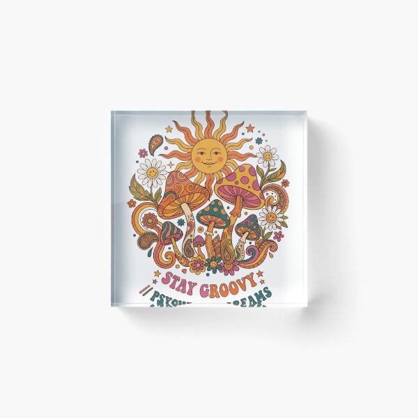Item preview, Stay Groovy Psychedelic Dreams Retro Sun designed and sold by RoyalDeluxGo.