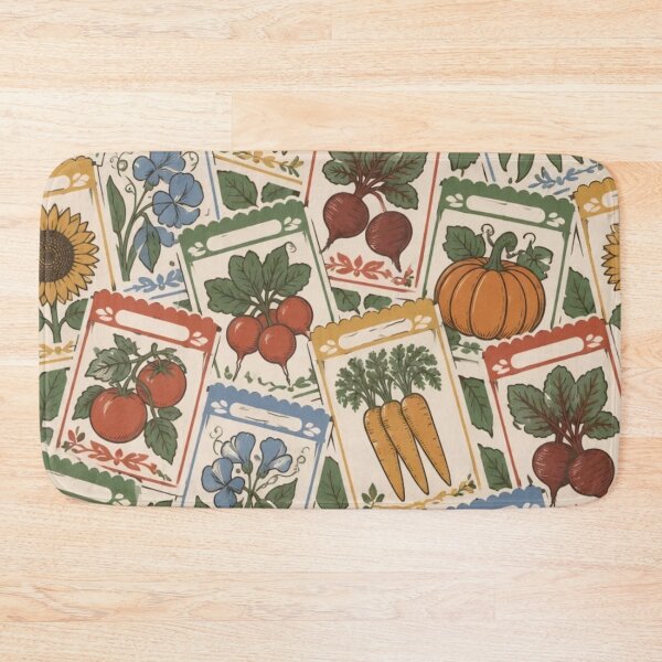 Item preview, Seed Packets Seamless Pattern | Vintage Garden Seed Packet Vegetable Repeat designed and sold by StickyGuys.
