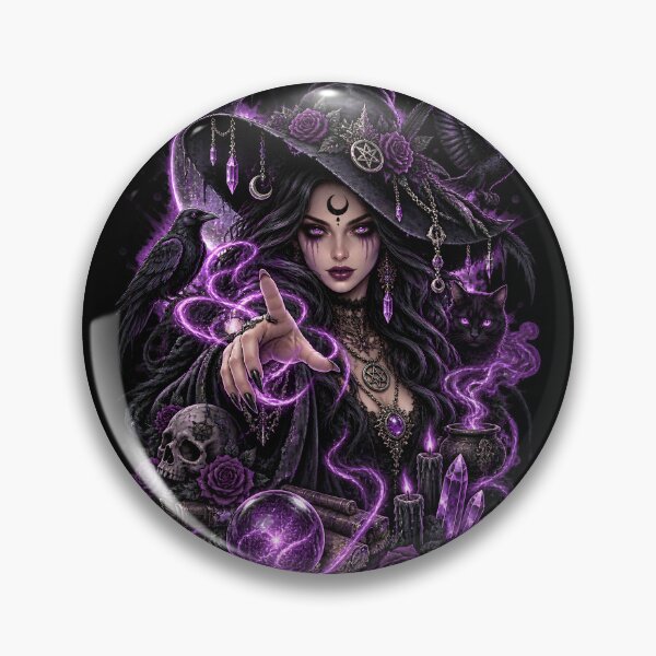 Item preview, Mystic Gothic Witch – Purple Magic & Raven designed and sold by Redshop04.