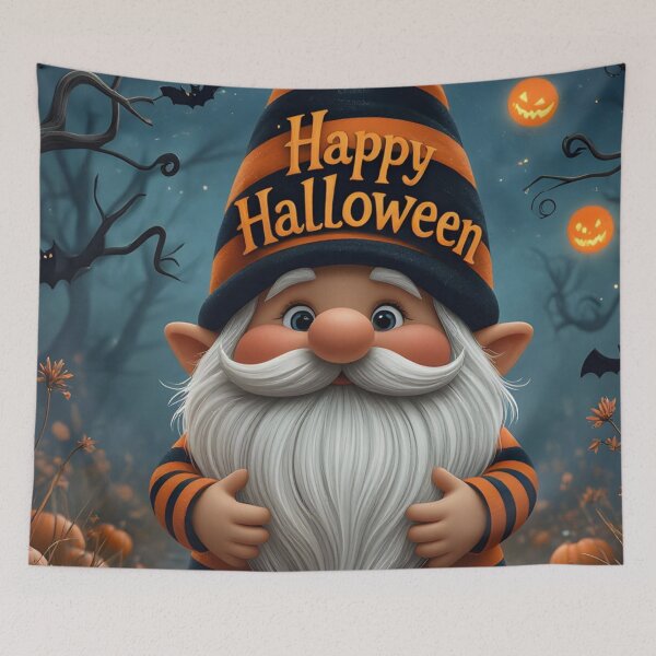 Item preview, Cute Happy Halloween Gnome Striped Hat Pumpkin Patch designed and sold by LYAN-STORE.