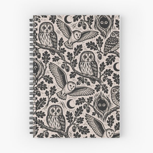 Item preview, Linocut Owl Seamless Pattern | Hand Carved Relief Print Woodland Owl Repeat designed and sold by StickyGuys.