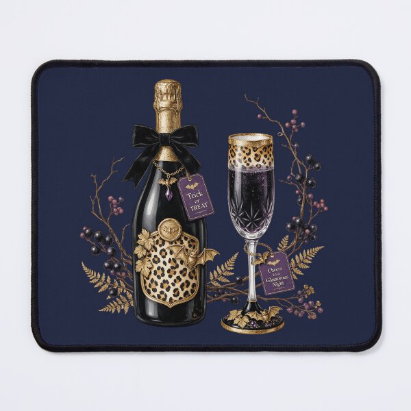 Item preview, Glamorous Halloween Champagne & Leopard Print designed and sold by TatyanaArt.