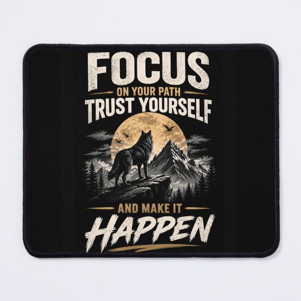 Item preview, Focus on Your Path – Motivational Wolf Mountain Wilderness Design designed and sold by ZrnzoDesign.