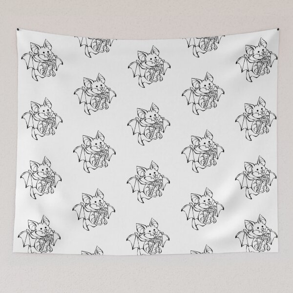 Item preview, Vampire Bat Drinking Orange Juice Line Art designed and sold by Hilman Makhluf.