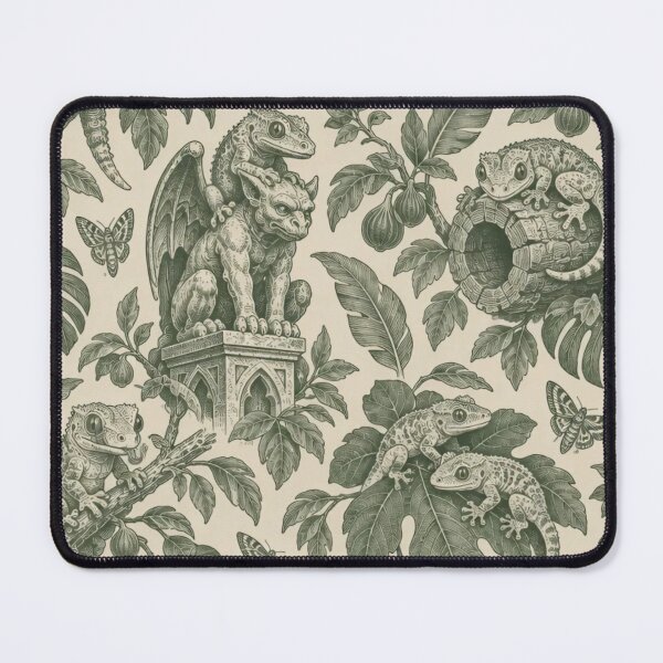 Item preview, Gargoyle Gecko Toile Seamless Pattern | Reptile Keeper Gecko Toile de Jouy designed and sold by StickyGuys.