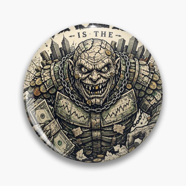 Item preview, Greed Is the Real Monster – Anti Billionaire Halloween Sticker Design designed and sold by OuttaOrbitSlaps.