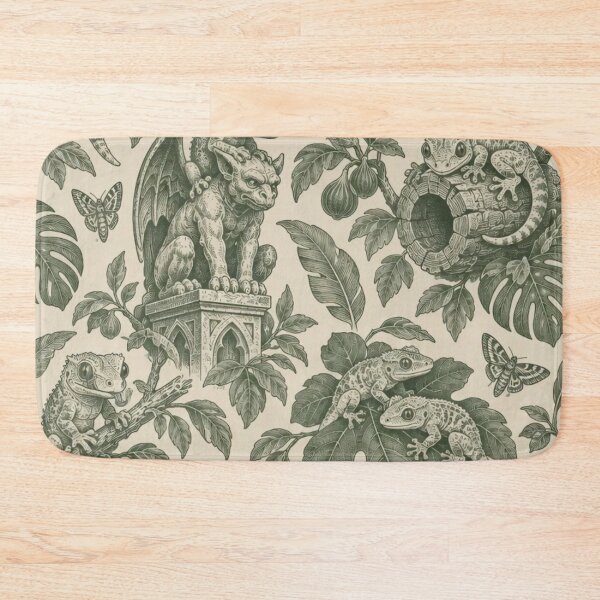 Item preview, Gargoyle Gecko Toile Seamless Pattern | Reptile Keeper Gecko Toile de Jouy designed and sold by StickyGuys.