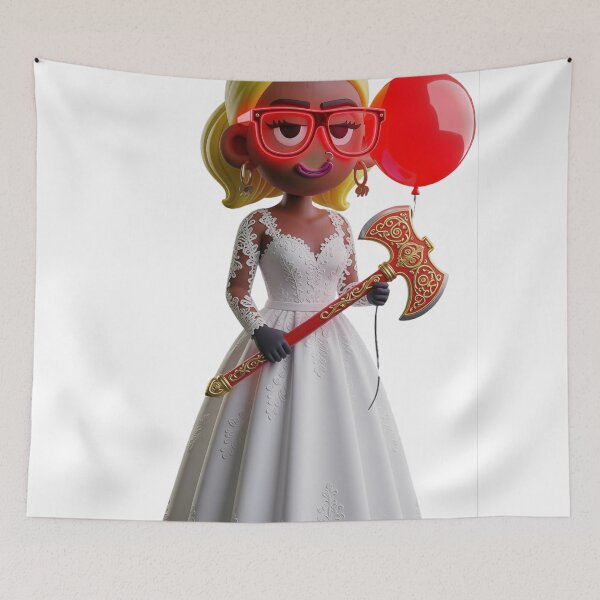 Item preview, Runaway Red Balloons Bride designed and sold by GorgezBoo.