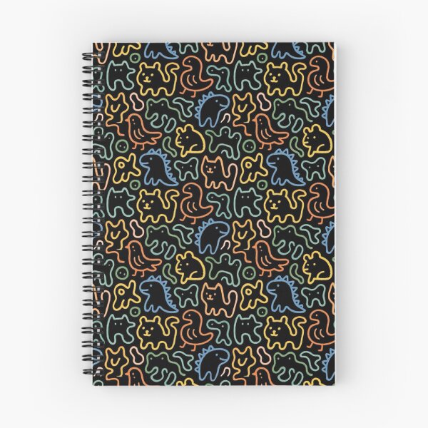 Item preview, Cute Colorful Animal Doodle Seamless Pattern – Kawaii Cats Birds Dinosaurs designed and sold by frantuliuss.