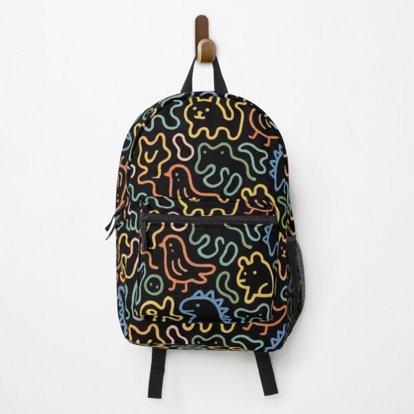 Item preview, Cute Colorful Animal Doodle Seamless Pattern – Kawaii Cats Birds Dinosaurs designed and sold by frantuliuss.