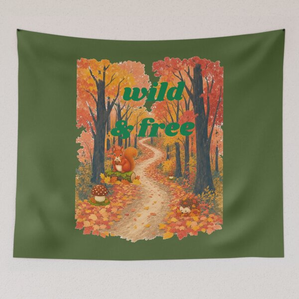 Item preview, wild and free vintage botanical autumn forest  designed and sold by stileepensieri.