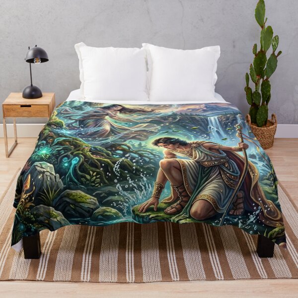 Item preview, Narcissus and Echo - Greek Mythology Fantasy Art designed and sold by Lucid Dream Pixel.