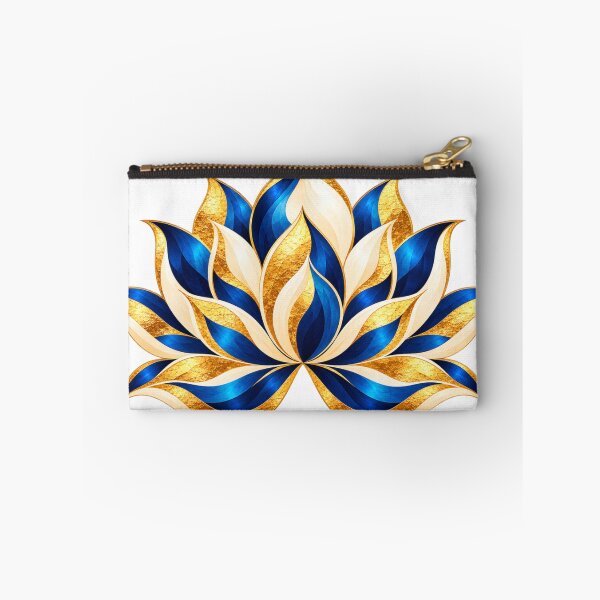 Item preview, Blue & Gold Lotus Elegance designed and sold by NeuroArtGallery.