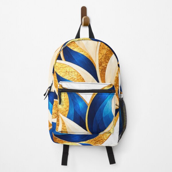 Item preview, Blue & Gold Lotus Elegance designed and sold by NeuroArtGallery.