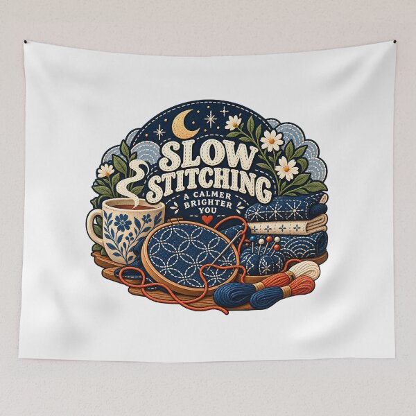 Item preview, Slow Stitching Calmer Brighter You designed and sold by MysticCanvasAi.
