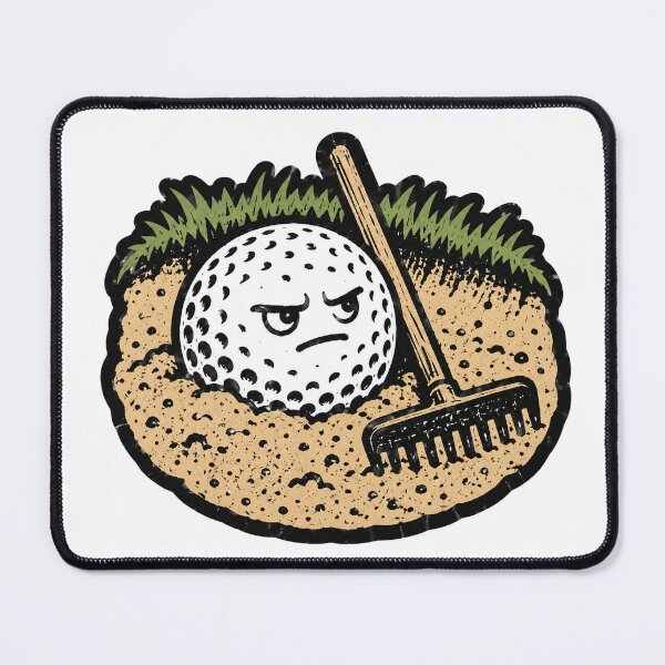 Item preview, Grumpy Golf Ball Stuck in the Sand Trap Again designed and sold by eignvalue.