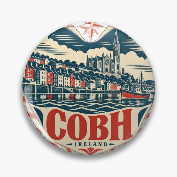 Item preview, Cobh Ireland Travel Souvenir Nautical Woodcut Heart designed and sold by VisualArtsOasis.