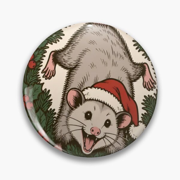 Item preview, Possum Christmas Wreath Sticker | Funny Opossum Santa Hat Holiday Die Cut designed and sold by StickyGuys.
