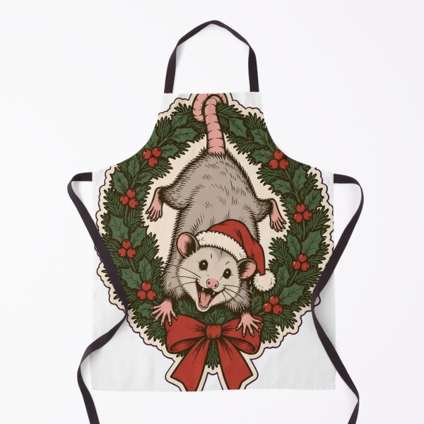 Item preview, Possum Christmas Wreath Sticker | Funny Opossum Santa Hat Holiday Die Cut designed and sold by StickyGuys.