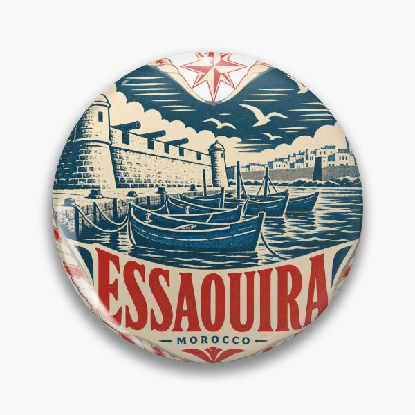 Item preview, Essaouira Morocco Travel Souvenir Nautical Woodcut Heart designed and sold by VisualArtsOasis.