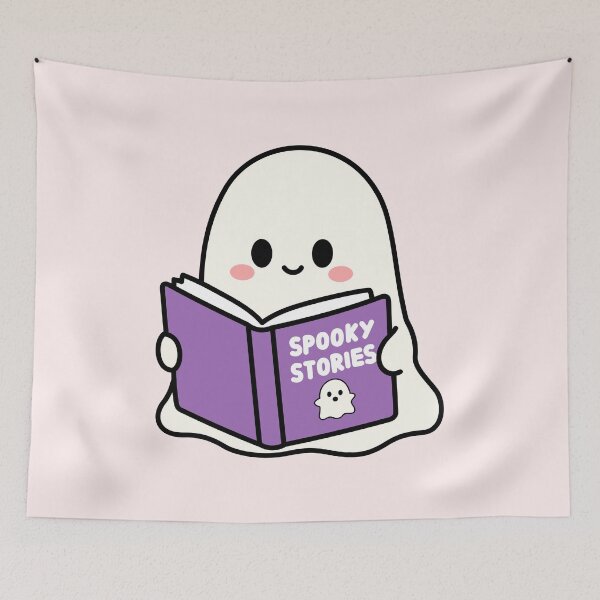 Item preview, ghost reads spooky book | horror books designed and sold by Neadoodles.